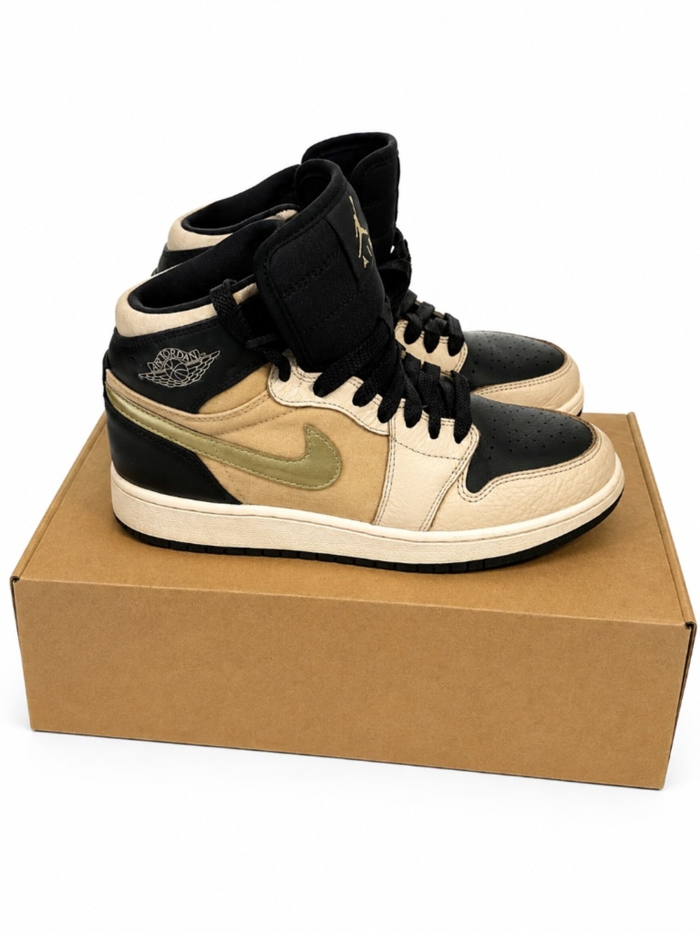 Air Jordan 1 Mid Black Cream Gold Sneakers – Restoral Project
